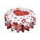 Cozywisper Happy Valentines Day Tablecloth Round 60 Inch Pink Red Love Heart Roses Floral Truck Decorative Table Cloth Gift Farmhouse for Holiday Parties Dining Table Living Room Kitchen Decor