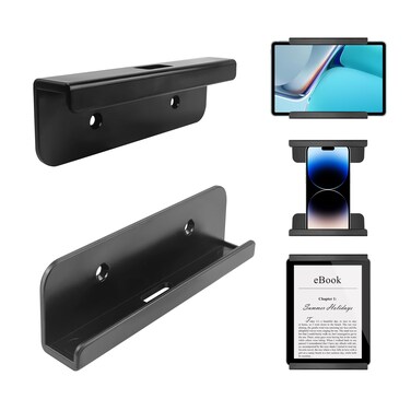 RUKUHOT Universal Wall Mount for Tablet, Phone, eReader and Remote Control, Holder Stick on Wall, compatible with iPad, iPhone, Samsung, Surface, Huawei, Xiaomi, Lenovo. Adhesive or Screw Installation