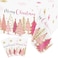 WovWeave 3 Pcs Pink Christmas Tree Plastic Table Covers Merry Christmas Tablecloth Winter Holiday Tablecloth Merry Christmas Table Cover for New Year Themed Party Decorations, 54 x 108 Inch