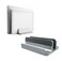 ampm Vertical Laptop Stand for Desk,Dual Slot Desktop Stand Holder Adjustable Dock Spae Saving Up to 17.3 inch Fit for All MacBook Chromebook Gaming Laptop Silver