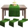 3 Pieces Artificial Grass Table Runners Synthetic Green Carpet Tablecloth Tabletop Decoration for Spring Fall Summer Holiday, Baby Shower, Birthday, Wedding, Banquet (3, 14 x 72 Inch)