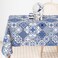 AnyDesign Blue and White Tablecloth 60 x 104 Inch Rectangle Patchwork Tile Table Cloth Washable Spanish Style Table Cover for Home Kitchen Dining Table Decoration Supplies