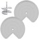 ZDLS Lazy Susan Shelf Liner,Silicone Lazy Susan Liner for 28" Dual Tier Pie Cut Lazy Susan Organizer,Non-Slip Thermal Protection Lazy Susan Mat 2 PCS (Gray, 24")
