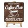 Coffee Sign Coffee Bar Wood Sign with Easel Coffee Lover Gifts Wood Plaque Home Kitchen Coffee Station Table Decor