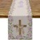 He is Risen Table Runner Easter Christian Cross Resurrection Lily Flower Spring Holiday Party Kitchen Dining Home Decor
