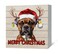 JRTW Christmas Boxer Dog Wood Box Sign Decor, Boxer Dog Gifts, Merry Christmas Wooden Box Sign, Boxer Dog Christmas Decor Decoration for Home Office Desk Shelf Table Decor, Dog Lover Gifts