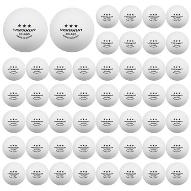 Motroce 50PCS Ping Pong Balls, 3 Star Table Tennis Balls, Official Size 40+ ABS Balls for Competition and Recreational, Indoor, Outdoor Training and Tournament Racket Games(White)