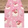 AnyDesign Pink Christmas Table Runner Xmas Tree Santa Claus Table Cover Rectangle Decorative Table Runner for Holiday Home Restaurant Decor Supplies, 13 &Atilde;&mdash; 72inch