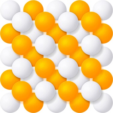 Yunsailing 300 Pieces Balls Plastic Balls 40 mm Washable Table Tennis Balls for Outdoor Crafts Table Tennis Carnival Pool Games Party Decoration, White and Yellow