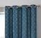 HLC.ME Versailles Lattice Flocked 100% Complete Blackout Thermal Insulated Window Curtain Grommet Panels - Energy Savings &amp; Soundproof - For Living Room &amp; Bedroom, Set of 2 (50 x 72 inches, Teal Blue)