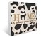 Inspirational Cow Print Wooden Box Sign, Rustic Farmhouse Style Wood Box Sign Decor for Home Office Desk Table Shelf Accessories Decoration, Cow Gifts for Cow Lovers, Housewarming Gifts, 5 X 5 In