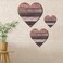 Jetec 3 Pcs Valentines Heart Shaped Wood Sign Buffalo Plaid Decor for Kitchen Bedroom Bathroom Living Room Wooden Heart Wall Sign Rustic Hanging Plaque Decor, 3 Sizes(White Antique)(Red Brown)