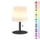 Tulbeys Warm &amp; RGB Cordless Lamp for Outdoor Patio Decor   Battery Powered Lamp   Farmhouse Table Lamp   White Desk Lamp for College Dorm Room   Shower Lamp Waterproof Lampshade &amp; Metal Base