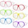 6 Pcs Kids Swim Goggles with Nose Cover Anti Fog Kids Snorkel Swimming Goggles No Leaking 180 Wide Clear View Tempered Glass Scuba Diving Mask for Girls Boys Youth Age 6-14