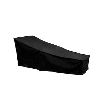 J&amp;C Outdoor Chaise Lounge Cover 420D Waterproof Chaise Lounge Cover UV Resistant Outdoor Lounger Cover with Buckle Outdoor Garden Sun Lounger Covers Black