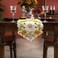AMZALI Rectangular Table Runner, Embroidered Sunflower Cutwork Floral Dresser Scarf for Home Kitchen Dining Holiday Party Tabletop Decoration 14"x 70