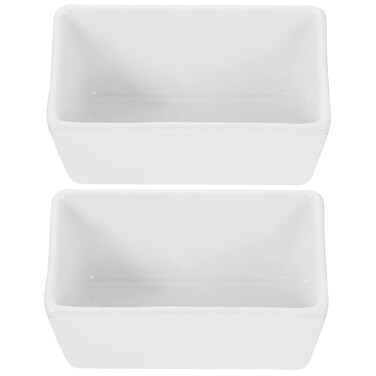 2PCS Ceramic Sugar Packet Holder Tea Bag Bowl, Sugar Packet Storage Packet Dispenser Sugar, 4.1"L X 2.4"W X 1.7"H