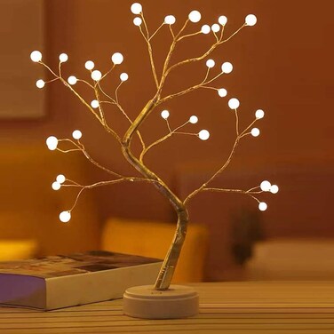 NHSUNRAY LED Artificial Tree Light Unique Decor Lamp Bedside Lamp, Battery/USB Operated, DIY Mood Light for Home Wedding Party Festival