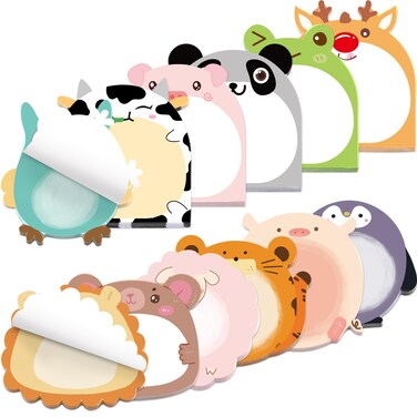 24 Pads Cute Sticky Notes Animal Sticky Notes for Teachers Classrooms 720 Sheets Self Sticky Memo Pads Notes Page Markers Flags Home Office School Supplies