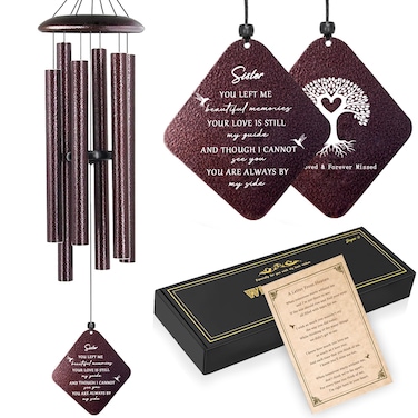 Doopeer Memorial Gifts for Loss of Sister, 32" Sympathy Wind Chimes for Loss of Sister, Loss of Sister Sympathy Gift, Bereavement Wind Chimes in Memory of Loss of Sister