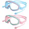 Haakong 2Pcs Pink and Blue Swimming Goggles No Fog Swimming Goggles With 2 Earplugs for Boys Girls No Leaking Goggles Swimming Wide Vision Swim Goggles for Child 6-14