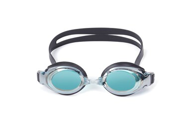 Beeing Hartful Best Swimming Goggles Black Swim Goggles with Blue, PC Mirrored, Anti-Fog, Leak-Proof, Shatterproof, UV Protection Lenses   Swim Gear with Adjustable Nose Bridge for Adults &amp; Kids