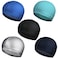 ENASGLOO 5-Pack Men Women PU Waterproof Fabric Swimming Cap Elasticity Bathing Cap for Adult