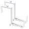 VIVIKEN Planter Box Brackets, Adjustable Flower Box Brackets for Deck Railing, 2 Pack No Drill Window Box Bracket for Outdoor Planters-White