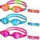 Saysurey 3 Pack Kids Swim Goggles UV Protection Anti Fog Swimming Goggles No Leaking Clear Vision Swimming Goggles Age 3-14