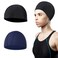 hoeslaw 2Pcs Swim Cap for Women Men, Fabric Spandex High Elasticity Swimming Caps Protect Hair from Stains, Nylon Not Tight and Comfortable Breathable Bathing Cap for Adult Swimming Bathing