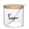 Clear Glass Sugar Bowl with Serving Spoon and Lid, Farmhouse Kitchen Countertop Canisters, Container Jar Dispenser Holder for Home Kitchen,12 oz