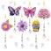 6Pcs 5D Diamond Painting Wind Chimes Kit rystal Wind Chime Diamond Painting Kits Double Sided DIY Art Hanging Ornament Crafts for Home Window Decor (Spring)