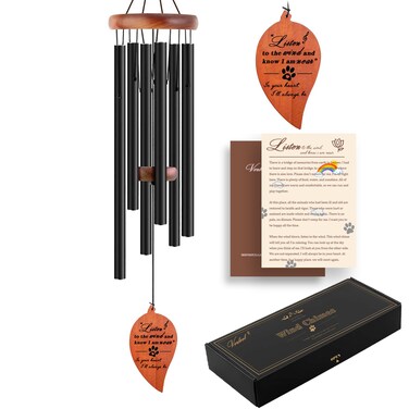 VENBEEL Pet Loss Gifts, 28" Dog Wind Chimes for Pet Memorial, Dog Memorial Gifts for Loss of Dog, Dog Bereavement Gifts for Pet Died, Dog Cat Passing Away Gifts, Dog Condolence/Passing Away Gifts
