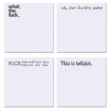 Funny Sticky Note, 4 Pieces Novelty Memo Pads Sticky Note, Funny Office Supplies, Current Mood Sticky Note Tabs, Office Desk Accessory Gifts (Style 1)