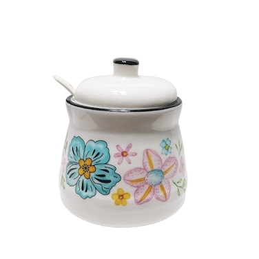 MaoYaMao Ceramic Sugar Bowl with Lid and Spoon Sugar Container Sugar Holder for Coffee Bar,Home and Kitchen 12oz