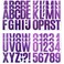 12 Sheets Letter Number Stickers,4 Inch Vinyl Large Alphabet Sticker for Mailbox, Scrapbooking, Decoration, Craft, Arts, DIY, Decor - Purple