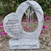 HJHHARTSPACE Dog Pet Memorial Stones with Wind Chimes Paw Print Pet Garden Stones Heart Shaped Cat &amp; Dog Grave Markers Gifts Loss of Pet Sympathy Gifts