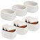 Dicunoy Set of 6 Sugar Packet Holder, Ceramic Sugar Caddy for Sweetener, Classic Restaurant White Tea Bag Organizer Bowl Storage Dish for Coffee Bar, Home