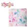 TOYANDONA Infant Swaddle Wrap Tie Dye Receiving Blanket with Bow Headbands Baby Wrap Blanket Stretchy Swaddle Sack Photo Booth Prop for Newborn Infant Baby Unisex