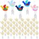 Taiyin Bird Wooden Wind Chime Bird Wind Chime Wood Windchimes Outdoors Decorative Wooden Hanging Wind Chime for Kids Girls Boys Gifts Outdoor Garden Patio Balcony Arts and Crafts (50 Pieces)