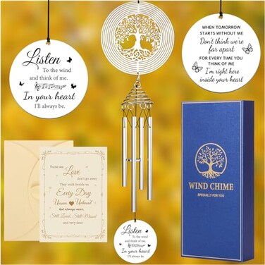 Memorial Gifts Sympathy Wind Chimes, Memorial Wind Chime for Loss of Loved One Mother Father, Sympathy Gift Bereavement Condolence Remembrance Funeral Gifts for Grieving Friends