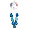SUNYIK Tree of Life Agate Slice Wind Chime, Handmade 7 Chakra Stone Healing Crystal Wind Chime for Indoor Outdoor Decoration Ornament 24-27'', Blue