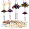 KATOOM 8 Pack Wind Chime Kit for Kids,Halloween Craft Kits Wooden 3D Bat Wind Chime Decorative Hanging Ornaments DIY Painting Craft for Boys Girls Halloween Activity Art Project