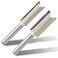 LDEXIN 2 Pcs Straight Cut Router Bits 2-Flute Straight Router Bit Set with 1/4" Shank Carbide Tipped Router Bit, 1/2" &amp; 3/8" Dia.