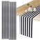 Moukeren 2 Pcs Black and White Table Runner, 12'' x 108'' Striped Tablecloth Modern Stripes Pattern Elegant Canvas Table Decor Machine Washable for Wedding Banquet Celebrations Party Decorations
