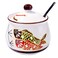 LMRLCS Ceramic Sugar Bowls with Spoon and Lid Porcelain Salt Shaker with Black Stainless Steel Spoon