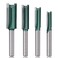 Mesee 4 Pieces Double Flute Straight Router Bit Set, 1/4 Inch Shank Industrial Grade Straight Dado Router Bits Tungsten Carbide Woodworking Trimming Milling Cutter Carpenter Cutting Tools