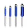 Trim Router Bit Set 1/4 Inch Shank Wood Trim Top Bearing Straight Pattern Flush Trim Router Bit Carpenter Woodworking Tools-1/4&acirc;&euro; 5/16&acirc;&euro; 3/8&acirc;&euro; 1/2&acirc;&euro; (4 Sizes)