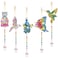 5 Pieces Diamond Painting Suncatcher Kits for Adults, Wind Chime Kits for Beginner Diamond Art Special Shapes Gem Paint by Number for Garden Home Decor, Gift(Cat Hummingbird Peacock Butterfly)