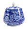 123Arts Ceramic Sugar Bowl Blue and White Coffee Food Storage Jar Canister with Sealed Lid
